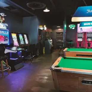 pool tables and arcades