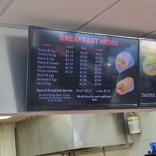 Breakfast Menu