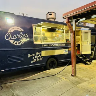 Stopped by Charlie&apos;s Taco truck for grab and go.