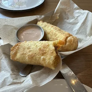 These egg rolls were amazing!!! Had the chicken salad as well and my son had a delicious burger!! A great place to try!!!