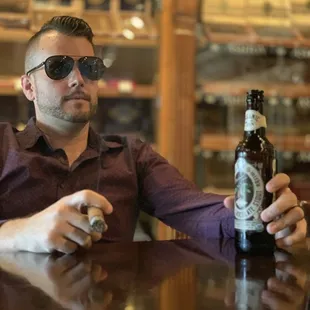 Me, with my Cigar and Porter.