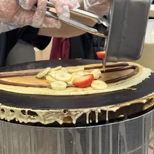 Nutella Banana Fresh Strawberry Crepe