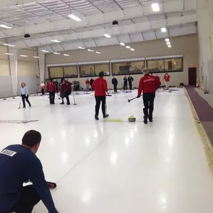 Four full sheets of curling ice. Our ice is as good as any curling club in Canada or anywhere!!
