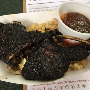 Fresh Med Lamb Chops with Cous Cous!