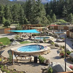Summer soaking natural mineral Hotsprings