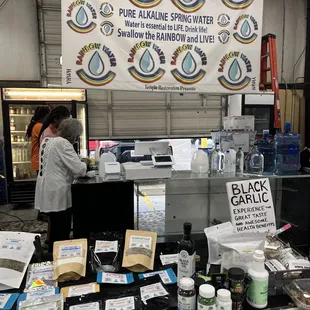 Alkaline Spring Water booth