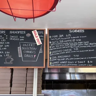 the menu