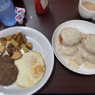Sausage Biscuits and Gravy platter.