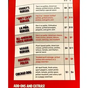 New Small Burgers Joint. Small Menu but Great Tasty Burgers,Maxwells Polish,Chicago Hot Dogs.Great Friendly Service.