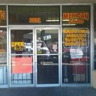 the front of a restaurant