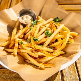 a basket of french fries
