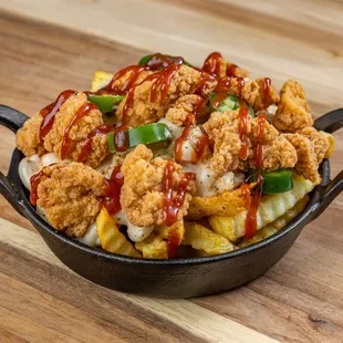 Crab &amp; Chicken Loaded Fries