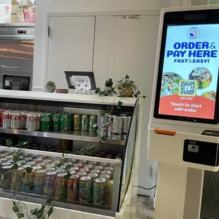 a display of drinks