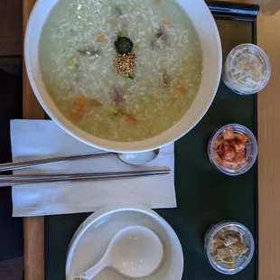 a bowl of soup and bowls of soup