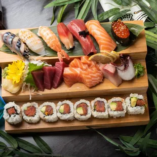 a variety of sushi