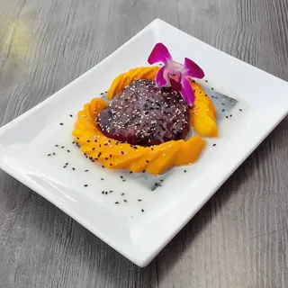 Purple Sticky Rice with Mango