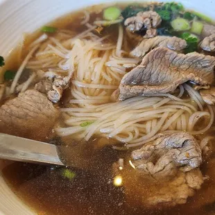 Beef noodle soup, broth meh
