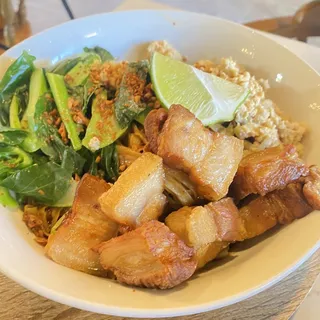 Chinese briccoli crispy pork belly