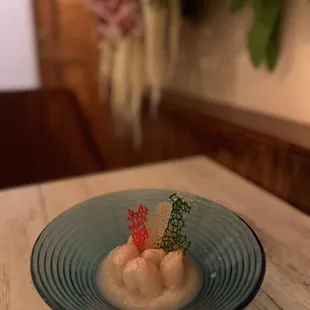 a plate of food on a table