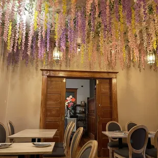 wister hanging from the ceiling