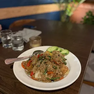 basil fried rice w/ tofu &amp; mixed vegetables