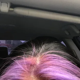 The color my hair was when I got there