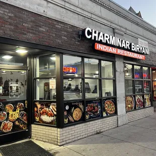 the front of the restaurant