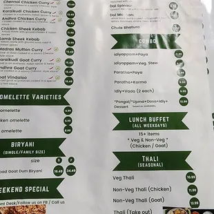 Lunch buffet is offered weekdays only