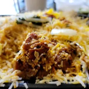 Weekend special Goat dum biryani 5/5. Perfect!