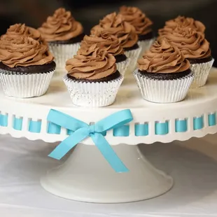 cupcakes on a cake stand