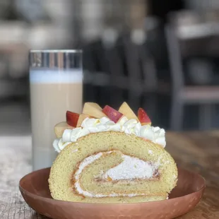 Peach and vanilla Roulade!