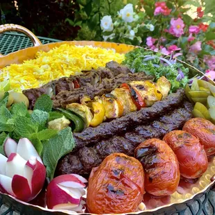 Mixed kabob platter!