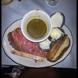 Prime Rib with Baked Potato