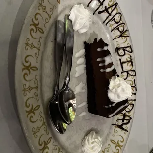 Chocolate cheese cake for the birthday boy