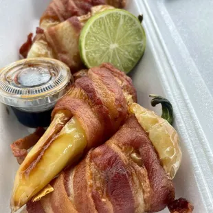 Bacon wrapped jalapeños