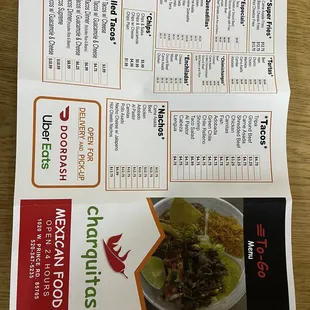 Front menu
