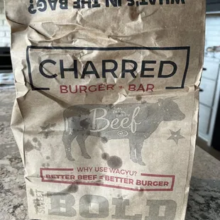 a bag of beef