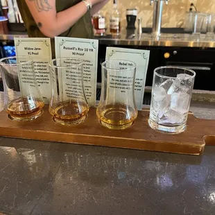 10 yr bourbon flight