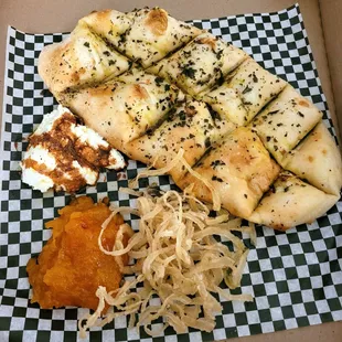 Wood fired bread appetizer.