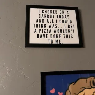 Excellent signage in the restroom