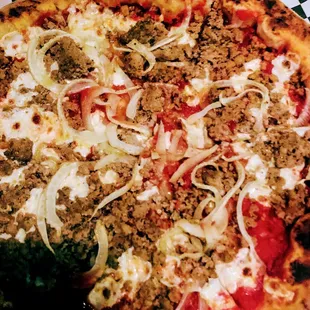 Fennel and sausage pizza