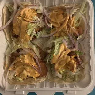 Fish Tacos and Shrimp Tacos