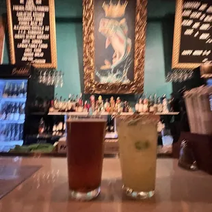 Beer and margarita