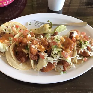 Awesome shrimp tacos.