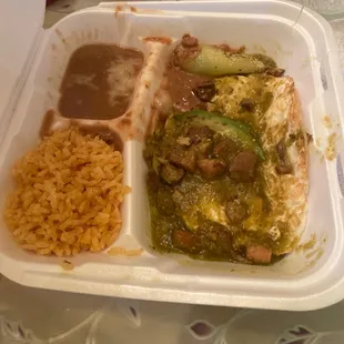 Chile Verde Wet Burrito