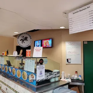 a view of the counter