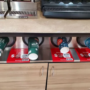 Medium is 20oz $1.99; large is 24oz $2.19