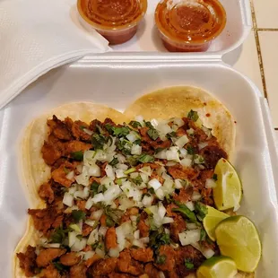 Taco Tuesday ~ 4 al pastor to go 8-)