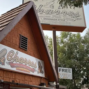 a sign for a restaurant