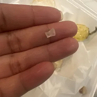 Some sort of a broke acrylic thing.